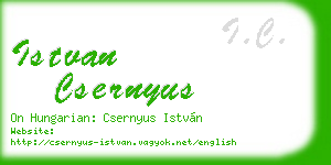 istvan csernyus business card