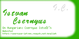 istvan csernyus business card